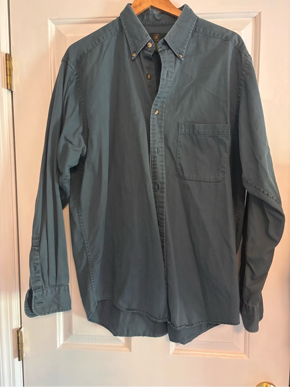 Men's Club Room 100% Cotton Button-Down Shirt in Gray Blue